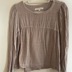 Xirena cotton gauze top